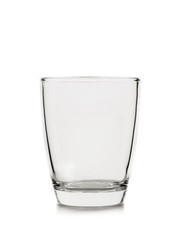Empty glass isolated on white background.