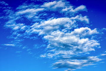 Fototapeta na wymiar Blue dramatic sky.