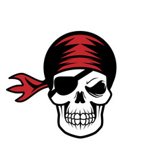 Pirates Logo Skull Vector
