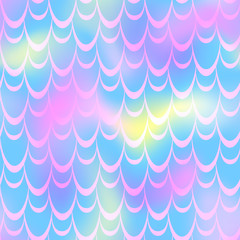 Blue pink mermaid skin vector background. Multicolored iridescent background.