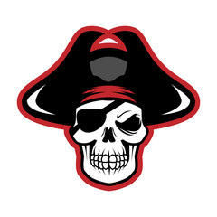 Pirates Logo Skull Vector
