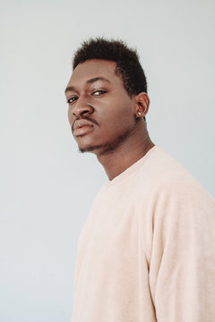 Studio portrait of black male model