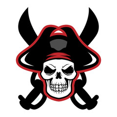 Pirates Logo Skull Vector