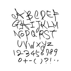 벡터 문자 / 손으로 쓴 글씨체