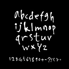 Obraz premium 벡터 문자 / 손으로 쓴 글씨체