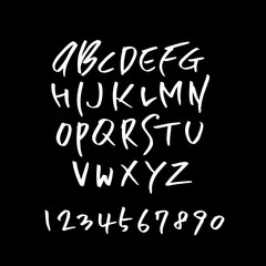 Obraz premium 벡터 문자 / 손으로 쓴 글씨체