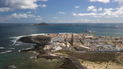 aerial view of corralejo