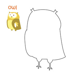 Kids coloring page - owl