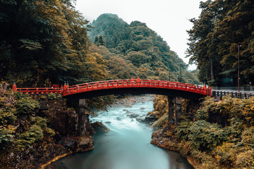 Fototapeta na wymiar Shinkyo Bridge in Nikko Japan