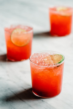 Cherry Gin Rickey Cocktails