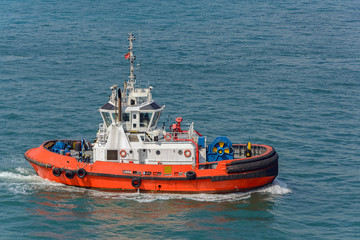 Tug boat in the harbor.