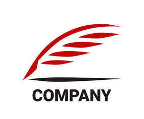 feather pen logo design