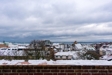 Overlooking Helsingborg and Denmark.