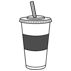 Soft Drink Illustration - A vector cartoon illustration of a Soft Drink concept.