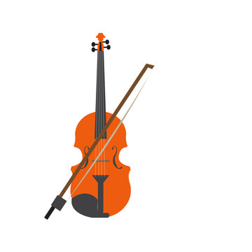Isolated violin icon. Musical instrument