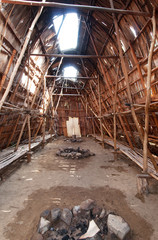 indian longhouse interior © Howard