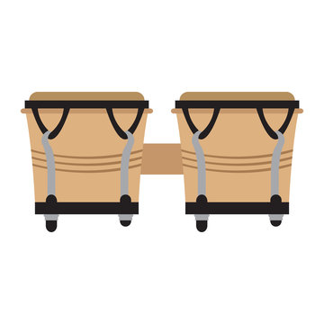 Pair of bongo drums icon. Musical instrument