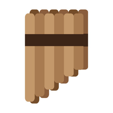 Isolated panflute icon. Musical instrument