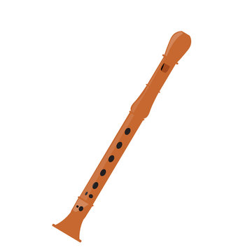Isolated flute icon. Musical instrument