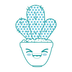 houseplant in pot happy kawaii character