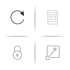 Web And Text simple linear icon set.Simple outline icons