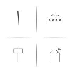 Buildings And Constructions simple linear icon set.Simple outline icons