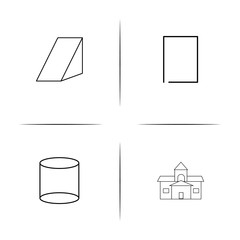 Education And Science simple linear icon set.Simple outline icons