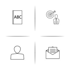 Education And Science simple linear icon set.Simple outline icons