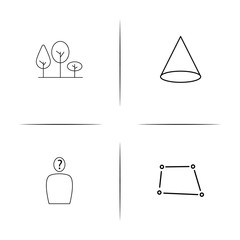 Education And Science simple linear icon set.Simple outline icons