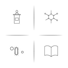 Education And Science simple linear icon set.Simple outline icons