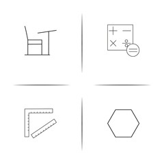 Education And Science simple linear icon set.Simple outline icons