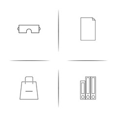Education And Science simple linear icon set.Simple outline icons