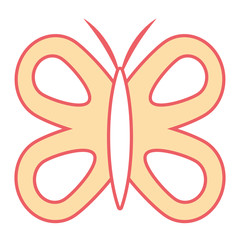 cute butterfly wings insect decoration vector illustration