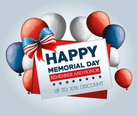 big sale commercial label for memorial day