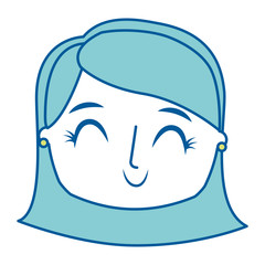 beautiful young teenager happy face girl smiling vector illustration green image