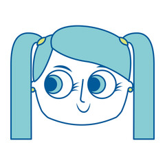beautiful young teenager happy face girl smiling vector illustration green image