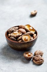 Dried shiitake mushrooms