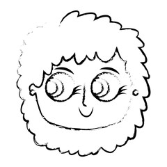 beautiful young teenager happy face girl smiling vector illustration sketch image