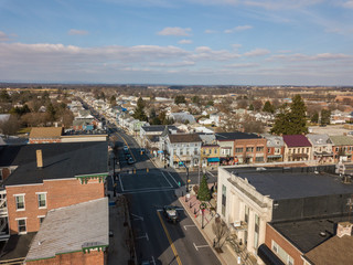 Aerials of Historic Littlestown, Pennsylvania neighboring Gettysburg