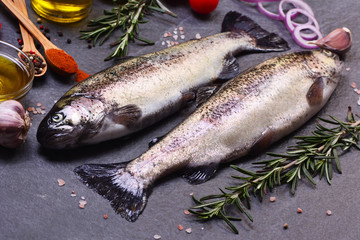 Fish trout with spices and lemon