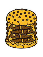 design hoch mehrere lagen cool hamburger cheeseburger burger fast food lecker essen hunger snack