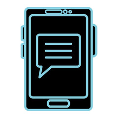 smartphone device with speech bubble