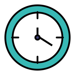 time clock isolated icon