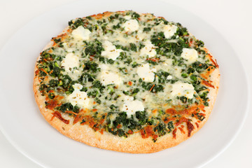 Pizza mit Spinat