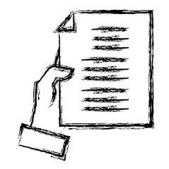 hand human with paper document