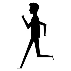 businessman running avatar character vector illustration design