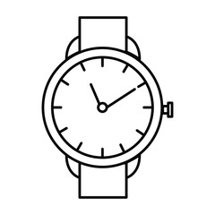 Wristwatch elegant isolated icon vector illustration design