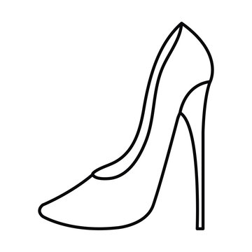femenine shoe heel elegant icon vector illustration design