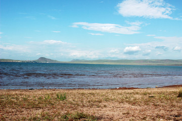 Lake in Khakassia. Salt Lake