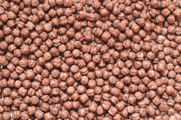 background of breakfast cereal, top view.